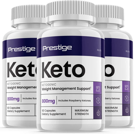 (3 Pack) Prestige Keto 800 Mg Weight Loss Support Advanced Ketogenic Formula (180 Capsules)