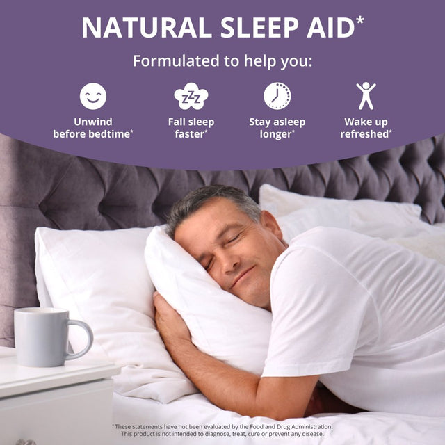 Sleep Xtra by Nubest, Natural Sleep Aid for Children 10+ & Adults, Supports Restful Sleep Naturally with Melatonin, Vitamin B6, Minerals & Herbs, Non-Habit-Forming, 60 Vegan Capsules