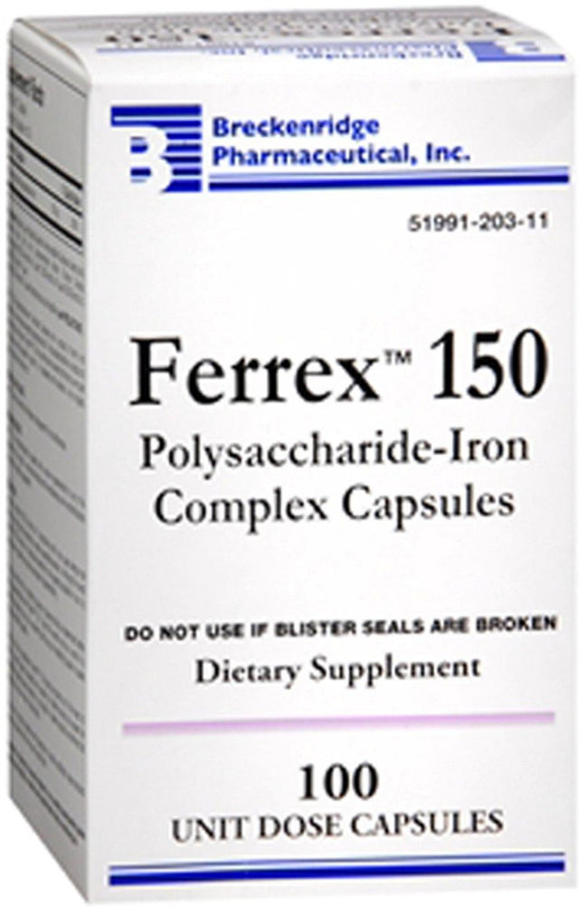 Breckenridge Ferrex 150 Capsules 100 Each