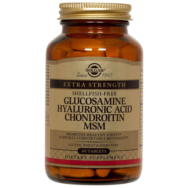 Solgar Glucosamine Hyaluronic Acid Chondroitin Msm Shellfish Free 60 Tablets