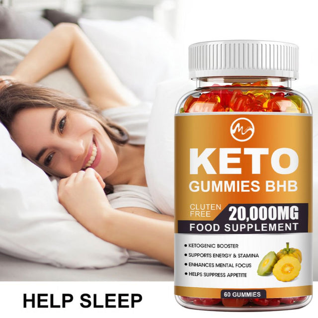 Keto BHB Gummies Weight Loss Fat Burner Dietary Supplement 20000Mg 60 Gummies