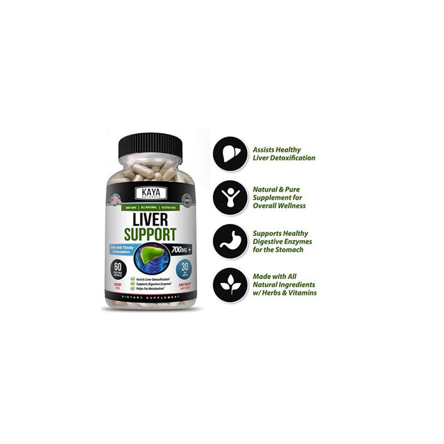 Kaya Naturals Liver Support, Cleanse, Detox & Repair Formula 22 Herbs Including Milk Thistle