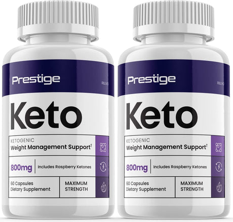 (2 Pack) Prestige Keto 800 Mg Weight Loss Support Advanced Ketogenic Formula (120 Capsules)