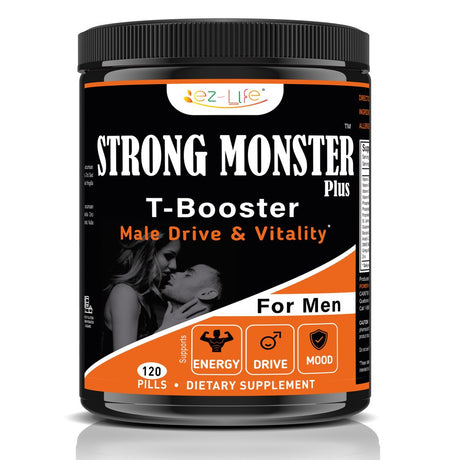 Strongmonster Natural Testosterone Booster for Men, Male Enhancing Vitamin Supplements (120 Caps) by America'S Best Deals