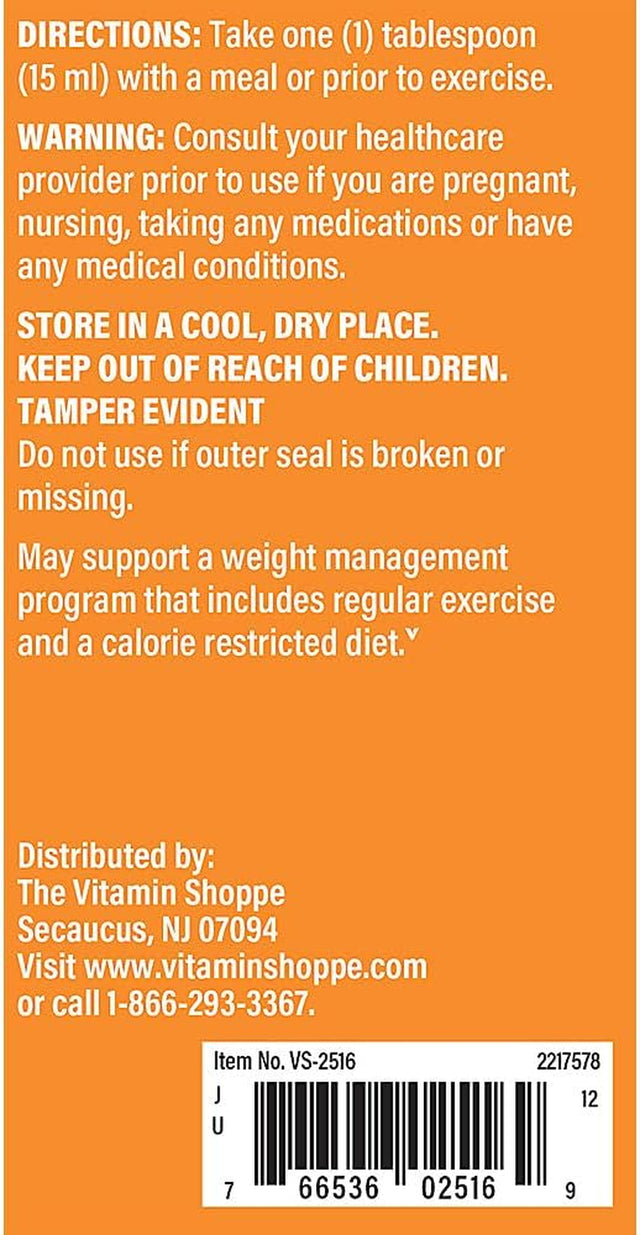 The Vitamin Shoppe L-Carnitine Amino Acid - 3,000 MG - Supports Energy Production & Fat Metabolism - Raspberry (16 Fl. Oz.)