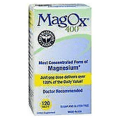 Mag-Ox 400 Magnesium Supplement - 120 Tablets, Pack of 5