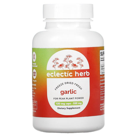 Eclectic Institute, Freeze Dried Fresh, Garlic, 550 Mg, 120 Veg Caps