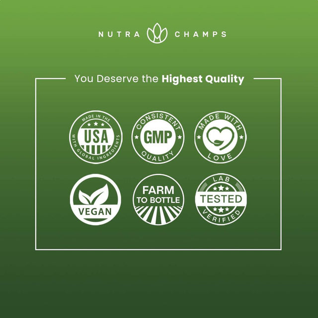 Nutrachamps Super Greens Powder Premium Vegan Superfood | 20+ Organic Green Veggie Whole Foods | Wheat Grass, Spirulina, Chlorella & More | Antioxidant, Digestive Enzyme & Probiotic Blends