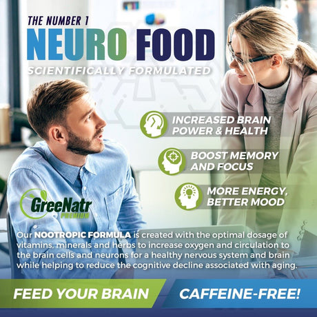 Greenatr Neuro Food | Brain Supplement to Enhance Memory, Energy, Focus and Clarity