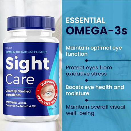 (3 Pack) Sight Care 20/20 Vision Support Vitamins - Official Formula - Sight Care Supplement, Sightcare Eye Supplement Vision Vitamins Reviews Premium Sight Care Vision Pills Health (180 Capsules)