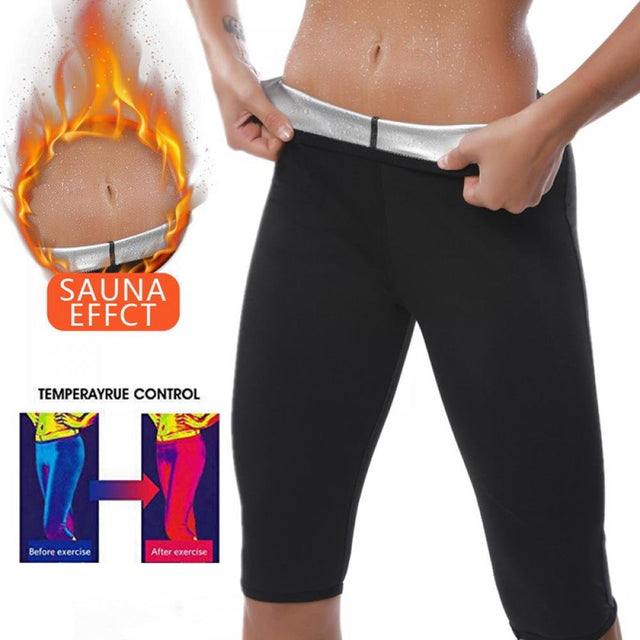 Alvage Women Sauna Sweat Shorts Hot Fitness Capris Pants Exercise Leggings High Waist Thermo Workout Gym Short Pants