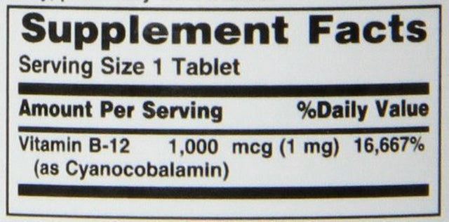 Nature'S Bounty Vitamin B-12 1000 Mcg Tablets 100 Ea