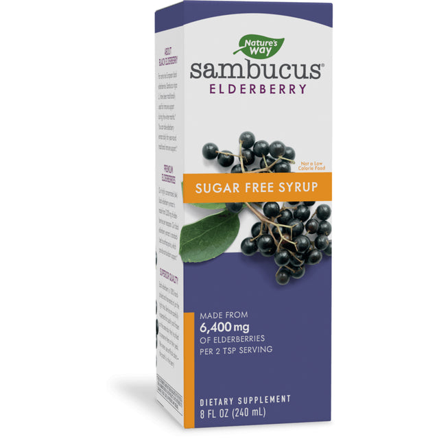 Nature'S Way Sambucus Sugar-Free Elderberry Syrup, Traditional Immune Support*, 8 Fl Oz.