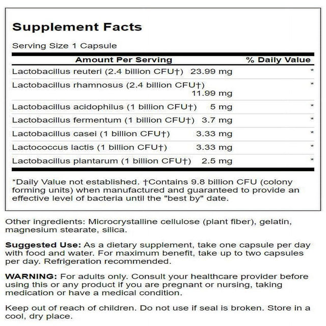 Swanson Probiotics Femflora Probiotic for Women 9.8 Billion Cfu Capsule 60Ct