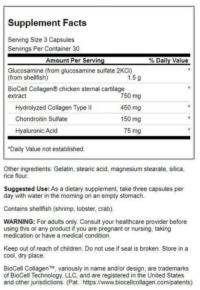 Swanson Glucosamine & Collagen Type Ii - Featuring Biocell Collagen 2 Pack