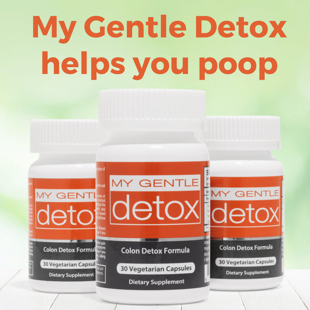 Herbal Nitro My Gentle Detox - Helps Relieve Constipation & Bloating - Advanced Colon Cleanse Detox for Women & Men - Supports Regular Bowel Movements, Digestive Health, Weight Management (30 Caps)