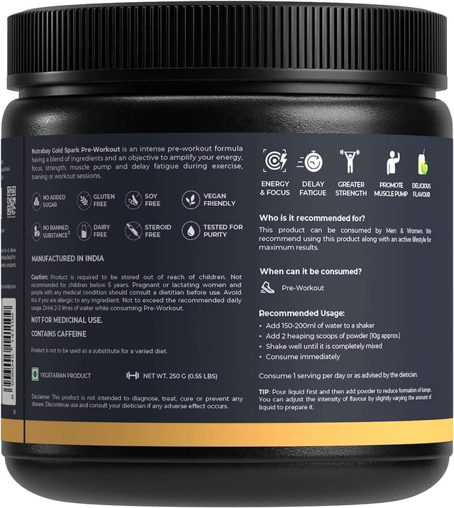 Gold Spark Pre-Workout - 300G (Green Apple)