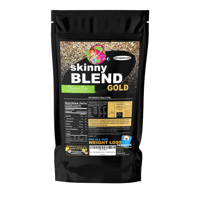 Skinny Blend Gold! Best Tasting Protein Shake for Women, Delicious Smoothie - Weight Loss -Low Carb Diet Supplement - Weight Control (15 Serving, Vanilla)