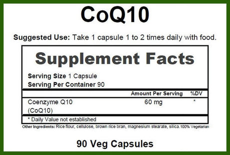 Greenpacks Coq10 (60 Mg) Supplement, 90 Capsules