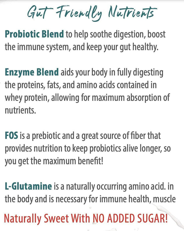 Whey Protein plus 600G 20 Servings 4 Billion CFU Probiotics Prebiotics 10Mg Enzymes L-Glutamine 20G Protein Antioxidants Phytonutrients Keto Mcts No Sugar