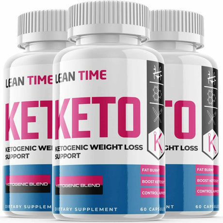 (3 Pack) Lean Time Keto - Supplement for Weight Loss - Energy & Focus Boosting Dietary Supplements for Weight Management & Metabolism - Advanced Fat Burn Raspberry Ketones Pills - 180 Capsules