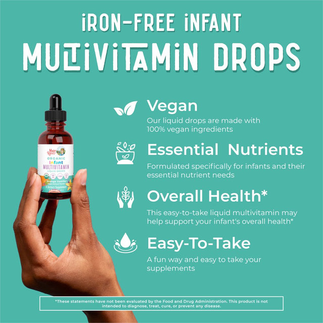 Maryruth'S | USDA Organic Liquid Multivitamin | Multivitamins for Babies | Supports Growth & Immune Health | 2 Fl Oz