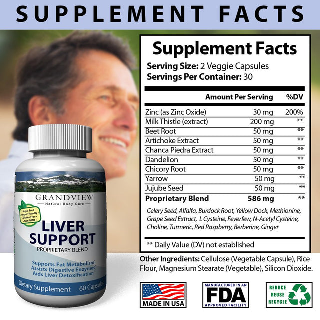 Liver Care - Advanced Formula with Milk Thistle, Artichoke and Turmeric - Natural Liver Health Support & Protection for Optimal Function