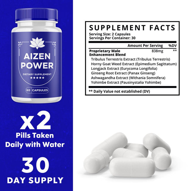 (2 Pack) Aizen Power - Dietary Supplement - 120 Capsules