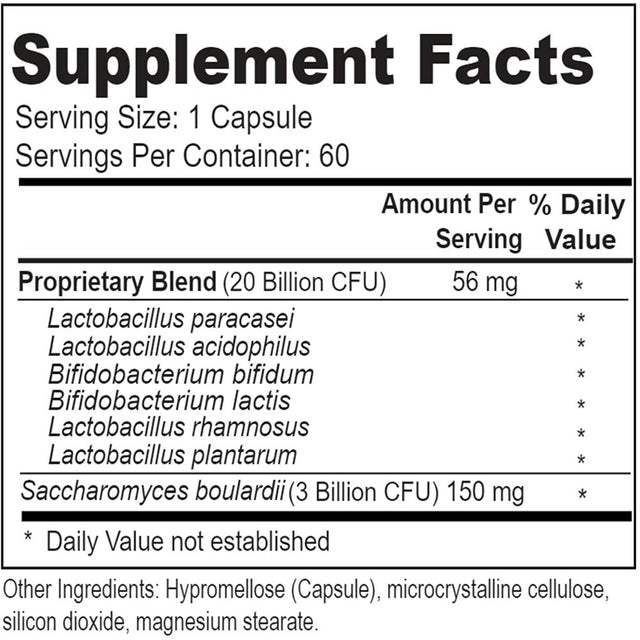 Biomatrix Premium Probiotic – Saccharomyces, Lactobacillus – Support Biotic (60 Capsules)