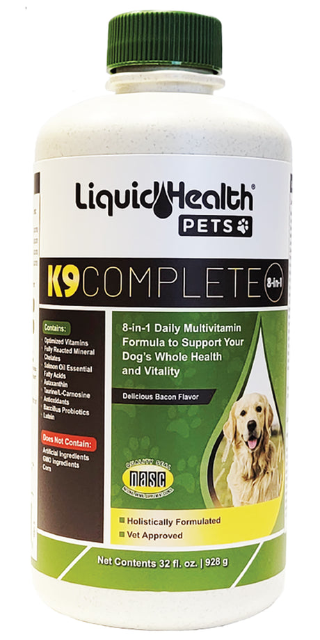 LIQUIDHEALTH K9 Complete 8-In-1 Multivitamin for Dogs Immune Support & Wellness, 32 Fl. Oz