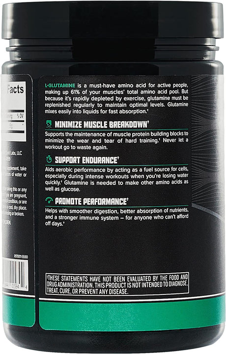 Onnit Glutamine | Boosts Aerobic Performance, Reaction Time and Gut Health | NSF Certified for Sport | 60 Servings (Unflavored)