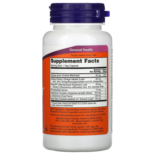 NOW Foods, Brain Elevate, 60 Veg Capsules