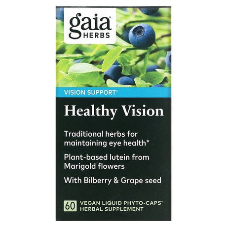 Gaia Herbs, Healthy Vision, 60 Vegan Liquid Phyto-Caps