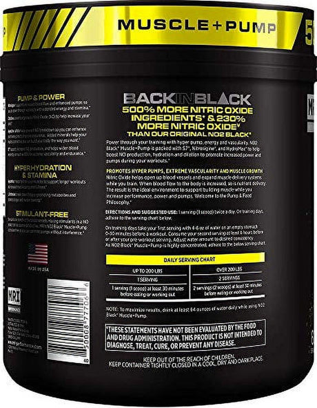 MRI NO2 Black Nitric Oxide Supplement for Pump, Muscle Growth, Vascularity & Energy - Powerful NO Booster Pre-Workout with Citrulline + 60 Servings (Sour Pixie Pump), NO2NEW, NO2NEW, NO2NEW, NO2NEW