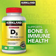 Kirkland Vitamin D3 2000 IU, 600 Softgels (PACK of 2)