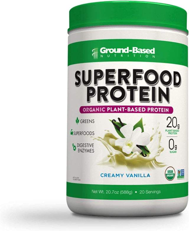 Superfood Protein, Plant-Based Protein Powder – Superfood + Greens for Immune Support – Lean, Organic, Vegan, Keto, Paleo, Lactose-Free, No Sugar, Low Calorie Protein