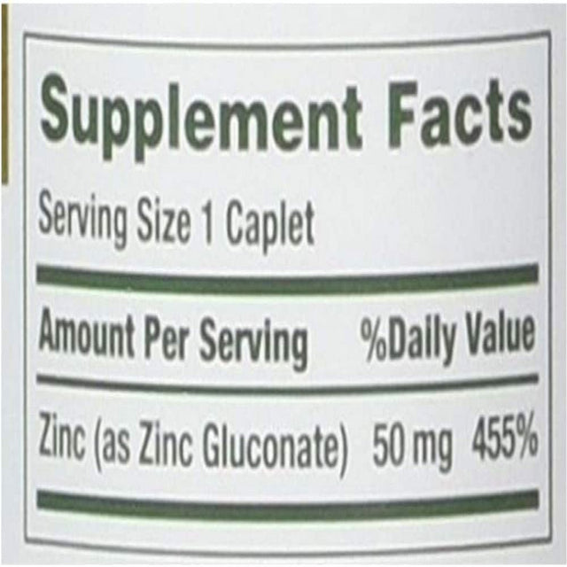 Nature'S Bounty Zinc 50 Mg Caplets 100 Ea (Pack of 4)