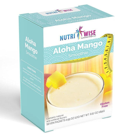 Diet Smoothie | Aloha Mango | 7/Box | High Protein, Gluten Free, Low Fat, Low Calorie, Low Sugar, Low Carb, Hunger Control