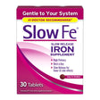 Slow Fe Iron Supplement for Iron Deficiency Slow Release Tablets, 45 Mg, 30 Ct