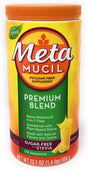 Metamucil Premium Blend Sugar Free Fiber, 114 Servings, Psyllium Husk Fiber Powder Supplement, with Stevia, Natural Orange Flavor 23.1 Oz