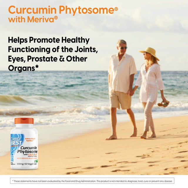 Doctor'S Best Curcumin Phytosome with Meriva, Non-Gmo, Vegan, Gluten Free, Soy Free, Joint Support, 500 Mg 60 Veggie Caps