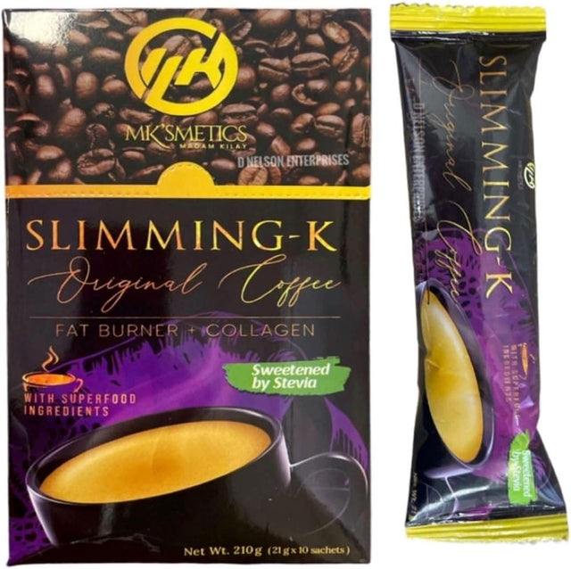 Slimming-K Coffee by Madam Kilay, Fat Burner + Collagen (21G), 10 Count (Pack of 1)