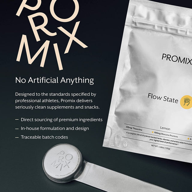 Promix Nutrition Flow State - Caffeine Free, L-Tyrosine & Theacrine - Synergistic Blend of Herbs, Vitamins & Amino Acids