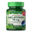 Melatonin 10 Mg + L-Theanine | 72 Tablets | Maximum Strength Nighttime Sleep Aid | Vegetarian, Non-Gmo, Gluten Free | by Nature'S Truth