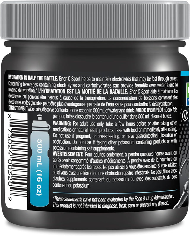 Ener-C Sport Electrolyte Hydration Drink Mix Powder Vitamin C Magnesium Zinc & Electrolytes Support Muscle Recovery, Energy & Immunity - Caffeine Free Low Sugar Vegan Mixed Berry - 45 Servings