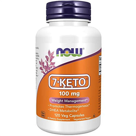 NOW Supplements, 7-Keto (DHEA Acetate-7-One) 100 Mg, Weight Management*, 120 Veg Capsules