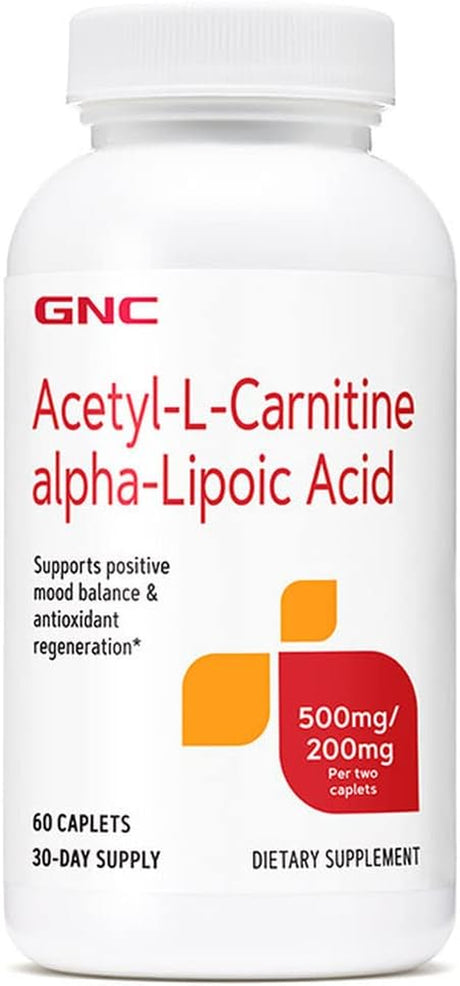 GNC Acetyl-L-Carnitine Alpha-Lipoic Acid 500Mg / 200Mg - 60 Caplets