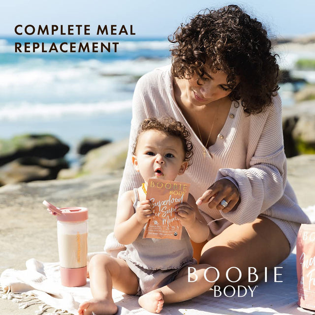 Boobie Body Superfood Protein Shake for Moms, Pregnancy Protein Powder, Lactation Support to Increase Milk Supply, Probiotics, Organic, Diary-Free, Gluten-Free, Vegan - Vanilla Chai (1.02Oz Single Serve Packet, Pack of 10)