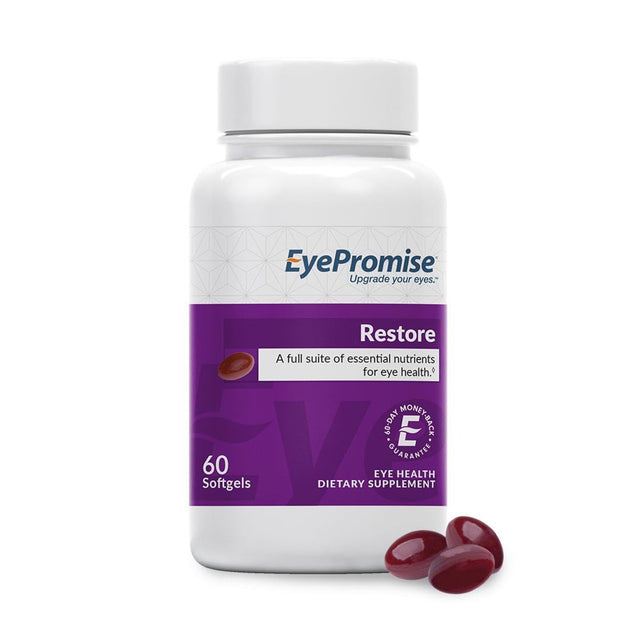 Gunpla Restore Eye Vitamin Supplement - 60 Softgel Capsules with Lutein, Vitamin C, Vitamin D, Omega-3 Fish Oil, Zeaxanthin