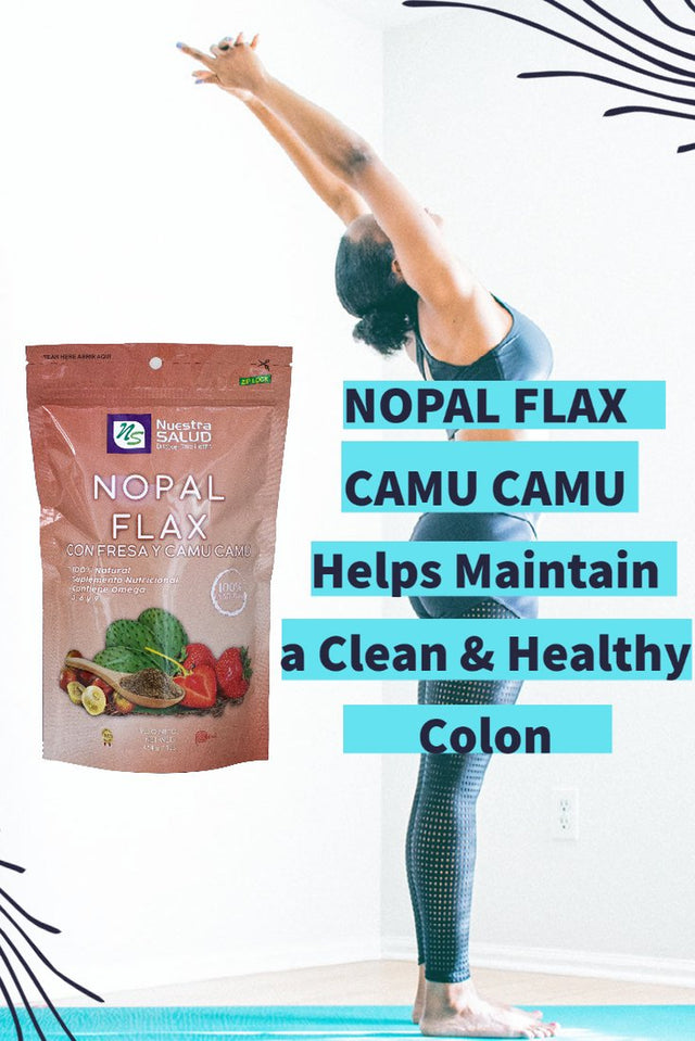 Nopal Flax Linaza plus Camu Camu Flax Seed Powder 454G Colon Cleanser Herbal Blend